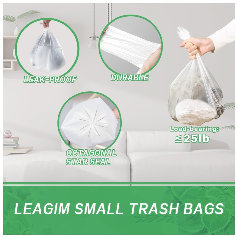 108 Count Small Trash Bags, 2.6 Gallon Mini Garbage Can