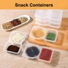 10Pcs Reusable Snack Pack Containers,Reusable Snack Pots with Lids, Double