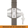 Probrico Brushed Satin Nickel Round Double Cylinder Deadbolt Lock, Keyed