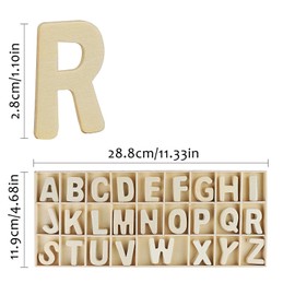 Capital Letters A-Z, 130 Pieces Wooden Letters Set, Wooden Letters Small, Wooden Letters for Crafts for DIY Party Home Decoration Displays