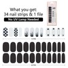 LabTabBa 34pcs Gloss Nail Strips, UV-Free Nail Stickers, Nail Polish
