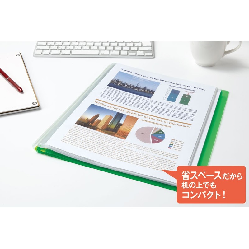 キングジム クリアファイル パタント 透明 20ポケット A4タテ 青 182TPN-B