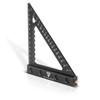 STAHLWERK Angle triangle with stop and marking needle, metric aluminium