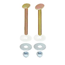 EZ-FLO 40025 Closet Bolt Set, 1/4 inch x 3-1/2 inch, 1-Pair, 1/4" x 3-1/2", Brass