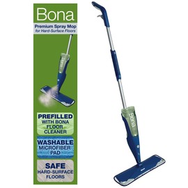 Bona Premium Motion Multi-Surface Floor Spray Mop - Includes Multi-Surface Floor Cleaning Solution and Machine Washable Microfiber Cleaning Pad - for Stone, Tile, Laminate, and Vinyl Floors