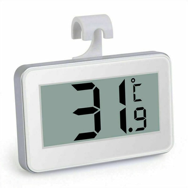 DollaTek Refrigerator Thermometer,LCD Digital Fridge Freezer Thermometer Monitor with Hanging