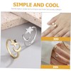 FOMIYES Open Ring Aesthetic Star Moon Ring for Women Statement