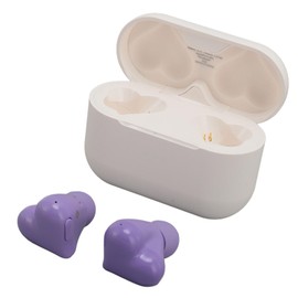 gernie Estuche para Auriculares Inalámbricos en Forma de Corazón Auriculares Incorporados en Forma de Corazón Auriculares Lindos para 5.3, Auriculares Tipo Auricular (Purple)