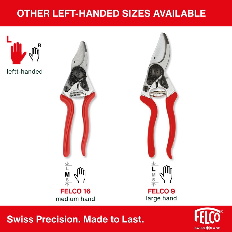 Felco F32 Pruning Shears – 8.3" Garden Clippers with Anvil