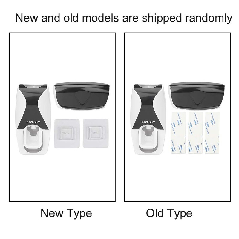 Toothpaste Dispenser Toothpaste Dispenser Black Abs Wall Mounted Toothbrush Toothpaste