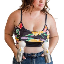 DAVIN & ADLEY Amelia Crop Cami, Hands Free Pumping & Nursing Swim Top, Clip Free