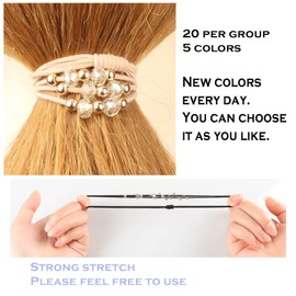 Hair Ties Band Womens Hair Tie Bracelets Ponytail Holders Accessories Rubber Bands for Hair, Scrunchies for Girls Bands Ponytail Elastics Hairbands Ponyo Hair Accessory, Korean Scrunchies Styling20Pcs