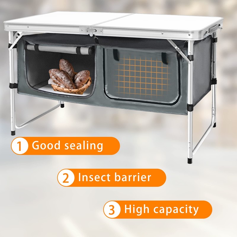 CampLand Outdoor Folding CampingTable with Aluminum Lightweight Height Adjustable with