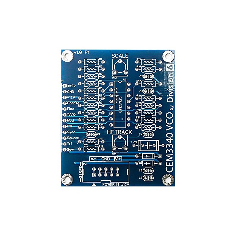 Division 6 CEM3340 VCO Oscillator Main Board PCB