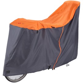 Kawasumi Seisakusyo KW-389AS/OR Bicycle Cycle Cover (Fastener for Assist Cars) Orange / Gray
