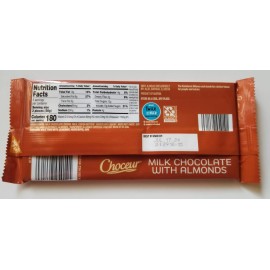 Choceur 2 PK- Choceur Milk Chocolate with Almonds Bars Real Hazelnut Spread Bundle