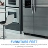 DOITOOL 4Pcs Square Rubber Furniture Risers - 3 Inch Height