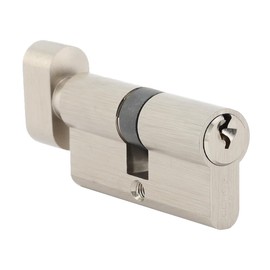 Jeriup 65mm(27.5/10/27.5) Euro Profile Lock Cylinder with 3 Yale Keys, Single Open Copper Lock Cylinder, Anti-Rust Corrosion Resistant Anti-Theft Wooden Door Lock Cylinder