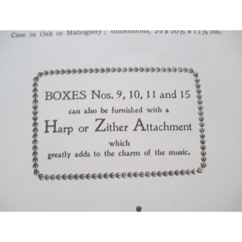 Regina Music Box Broadside Repro 17" x 22" 17 Styles