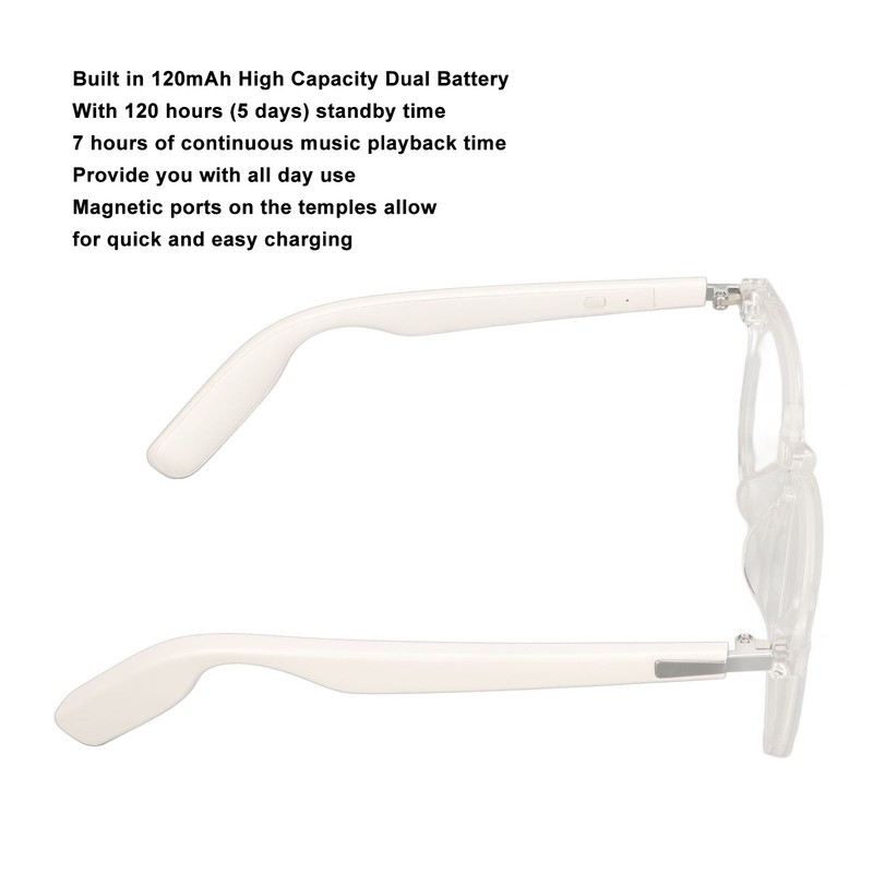 Smart Glasses Open Ear Speaker IP65 Waterproof Blue Light Blocking