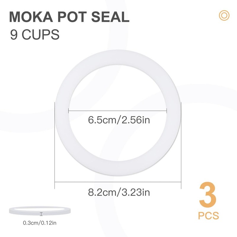 wedrink 1 Filter and 3 Silicone Gasket Seals Replacement for
