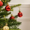 100 Pcs Mini Christmas Ball Ornaments Set, 1.18'' Red and