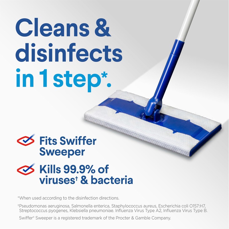 Clorox Disinfecting Wet Mop Pad, Disposable Mop Heads, Multi-Surface Floor