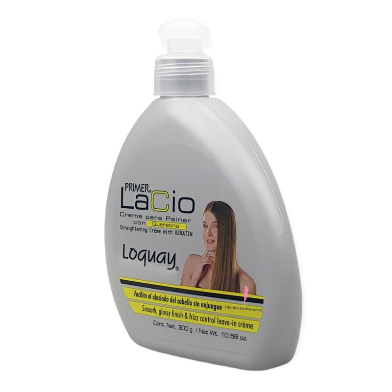 Crema Para Peinar Cabello Lacio Con Queratina Loquay 300gr