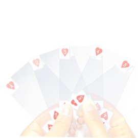 TEHAUX Playing Cards Deck Plastic Playing Cards Transparent Poker Transparent Cards Clear Poker Cards Plastic Poker Plastic Cards