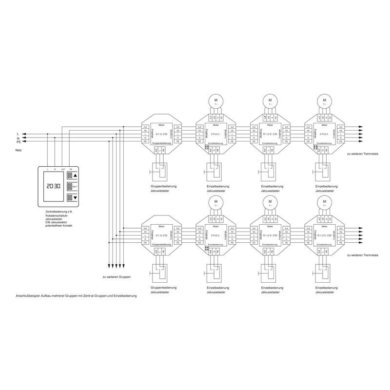 NOBILY The cut-off relay Z-pulse for 2 motors and connected