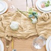 Wokceer Cheesecloth Table Runner Sand 10FT Boho Gauze Christmas Cheese