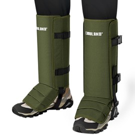 CAMULAND Snake Gaiters for Men & Women, Durable Waterproof Snake Guards for Lower Leg Protection, Adjustable Snake Bite Proof Gaiters for Hunting, Hiking, and Farm Work Army Green Color