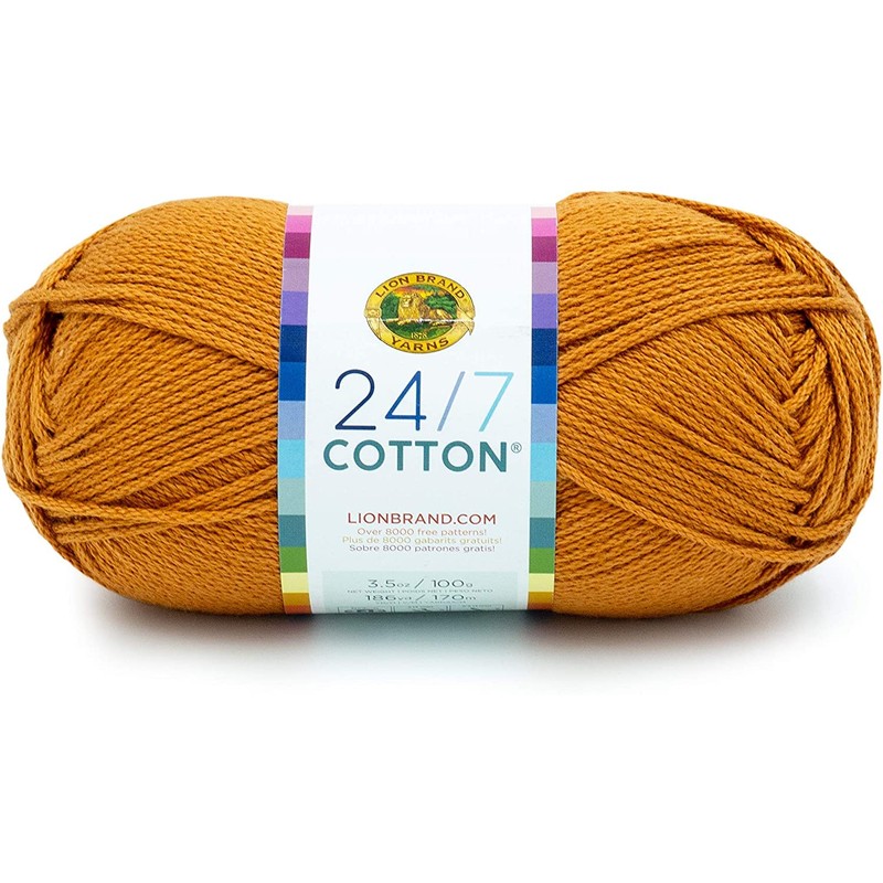 Lion Brand Yarn - 24/7 Cotton - 6 Skein Assortment