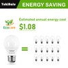 YukiHalu A15 LED Light Bulbs, 60W Equivalent, E26 Base, 2700K/3000K/5000K
