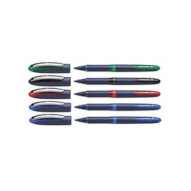 Schneider Writing Instruments Rollerball Pen One Business, Ultra Smooth Tip 0.6 mm (Office Set)