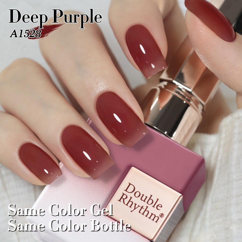Double Rhythm 0.50 OZ Translucent Gel Polish Same Color Same