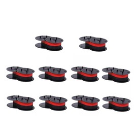 Ryscom Kit 10 Cintas para Calculadora sumadoras Bicolor Gr24 C2000 C6000 C7400 EA2100 1415P Commodore 202 KP100, KP180, KP200, PCR308, PCR365, PCR408 Citizen IR01BL GR41 GR42