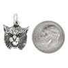 LGU Sterling Silver Oxidized One Sided Bobcat Head Charm
