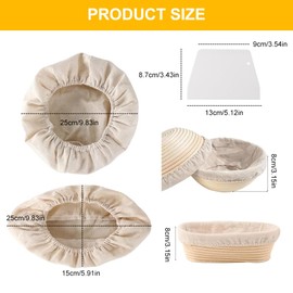 Linen Insert for Proofing Basket, Proofing Basket Cloth Liner, Linen Insert for Bread Proofing Basket, Oval/Round Fermentation Basket, Linen Liner Baking Dough Basket