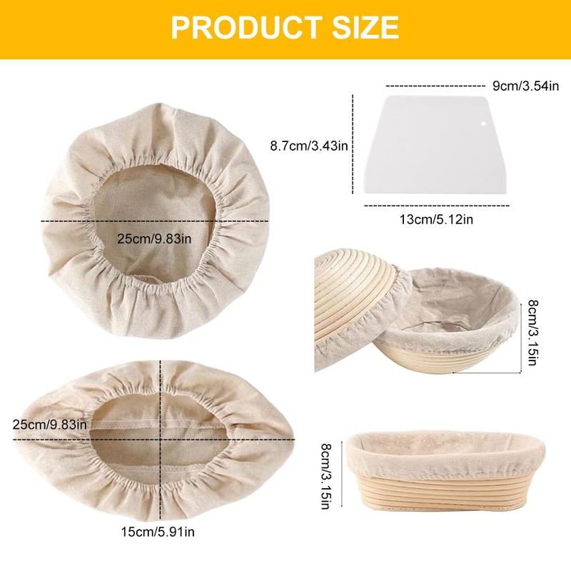 Linen Insert for Proofing Basket, Proofing Basket Cloth Liner, Linen