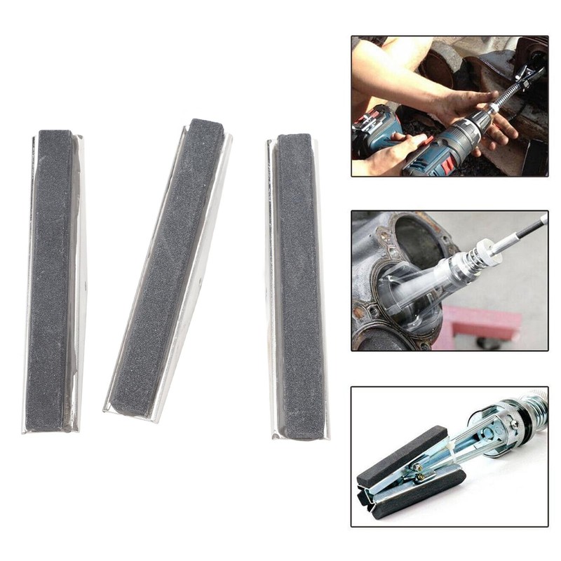 3PCS 4in Engine Cylinder Hone Replacement Stones,Screws Honing Stones for