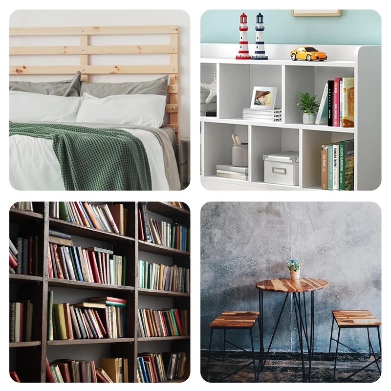 Asheyya 30 Pcs L Shaped Small Shelf Brackets for Wood,