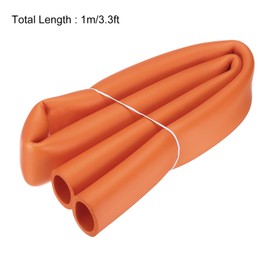 sourcing map Foam Tubing for Handle Grip Support, Pipe Insulation Outside Pipe Lagging, 36mm(1 7/16") ID 48mm(1 7/8") OD 1m Orange