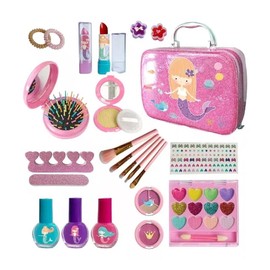 24 Piezas Juego De Maquillaje De Niñas Maquillaje Lavable rosa