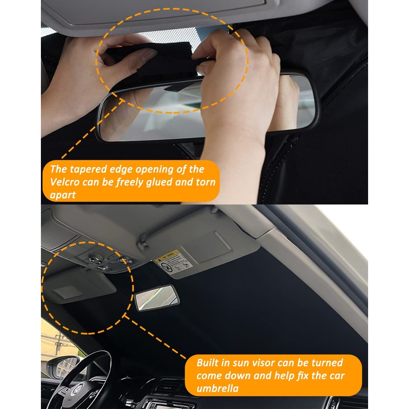 Bestview Front Windshield Sun Shade Compatible with Jeep Grand Cherokee