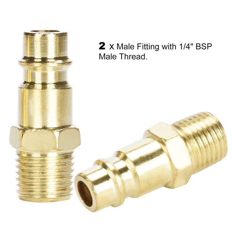 Pack of 10 Euro Compressed Air Coupling 1/4 Inch BSP