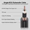 FEMORO Subwoofer Cable 10 ft, Single RCA Cables Dual Shielded