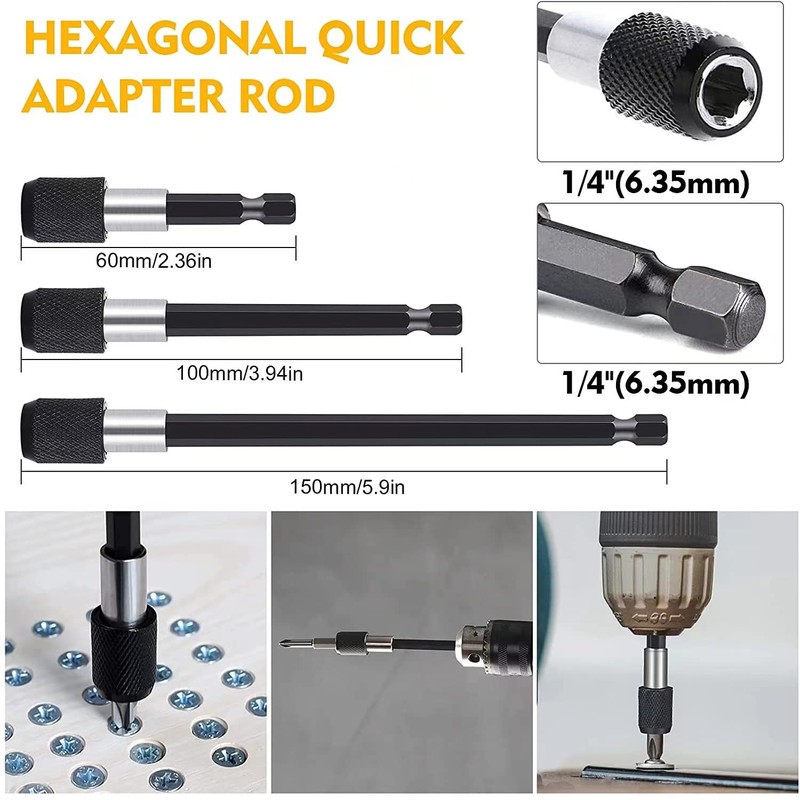HUTHUHNHN Flexible Bit Holder Extension, Flexible Shaft Bits Drill Set