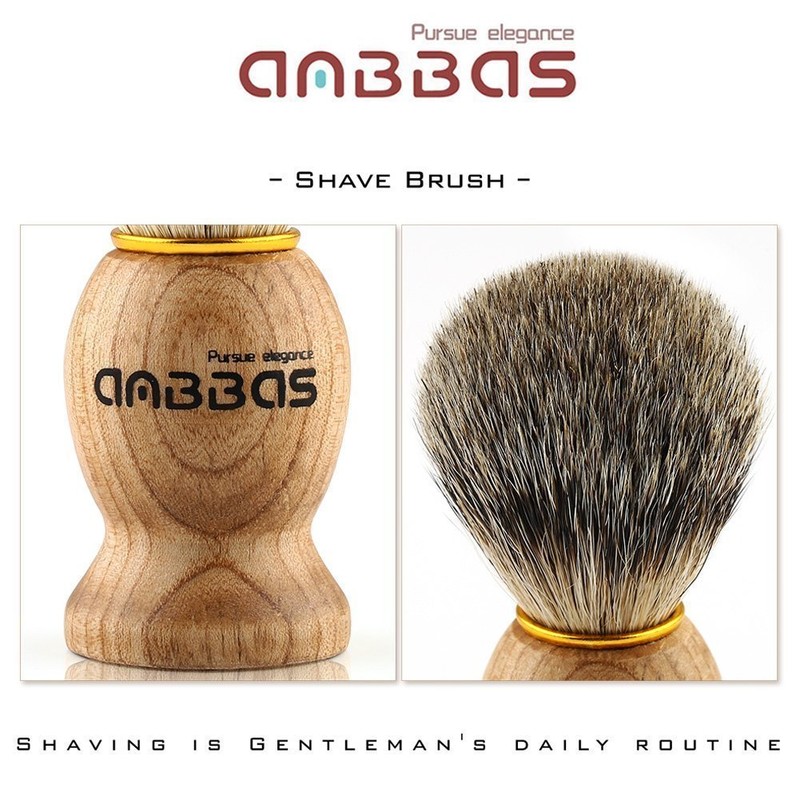 Easy Raku® Beard Brush Shaving Brush Badger Hair Shave Lather