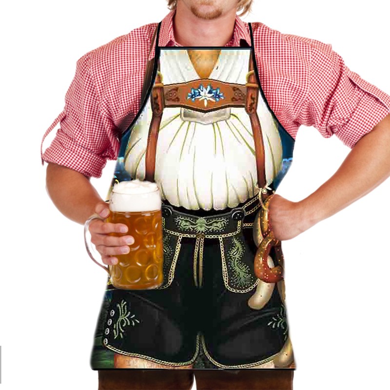 Bilipala Lederhosen Apron Funny Apron Novelty Kitchen Cooking Apron for